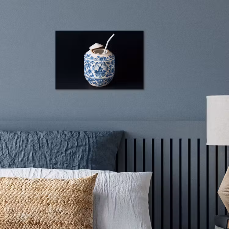 Poster - Kokosnoot - Eten - Delfts blauw - Drinken — 3
