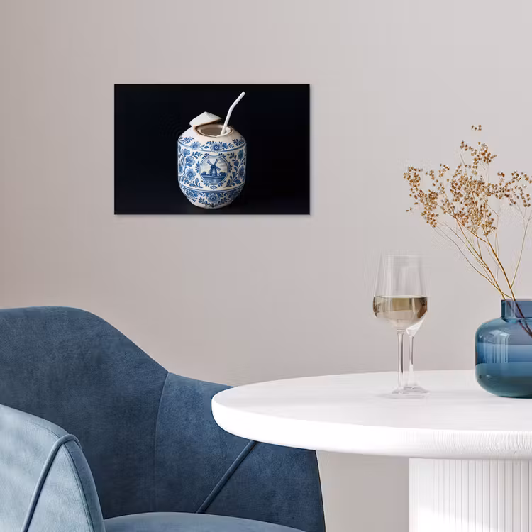 Poster - Kokosnoot - Eten - Delfts blauw - Drinken — 4