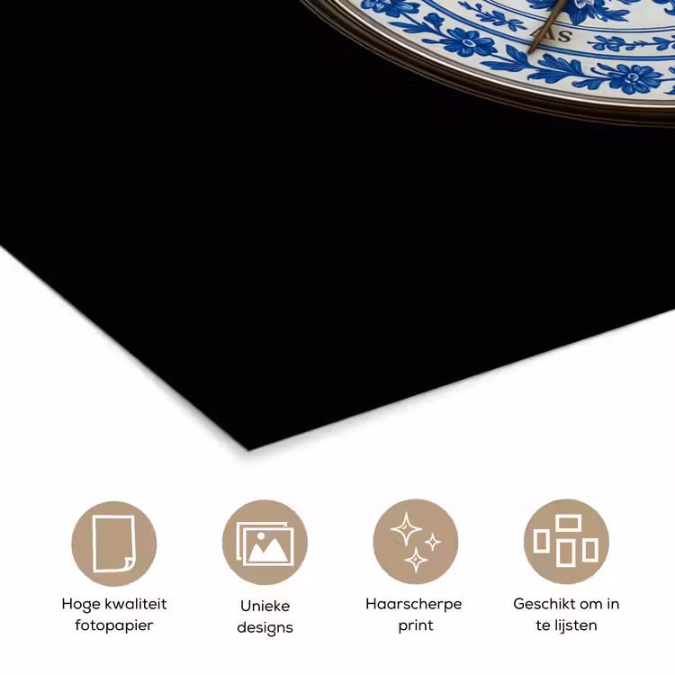 Poster - Kompas - Delfts blauw - Zwart — 5