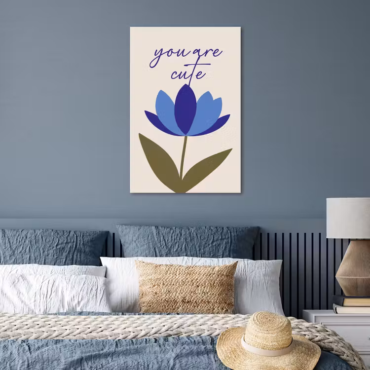 Poster - Korenbloem - Valentijn - Bloem - Blauw — 3