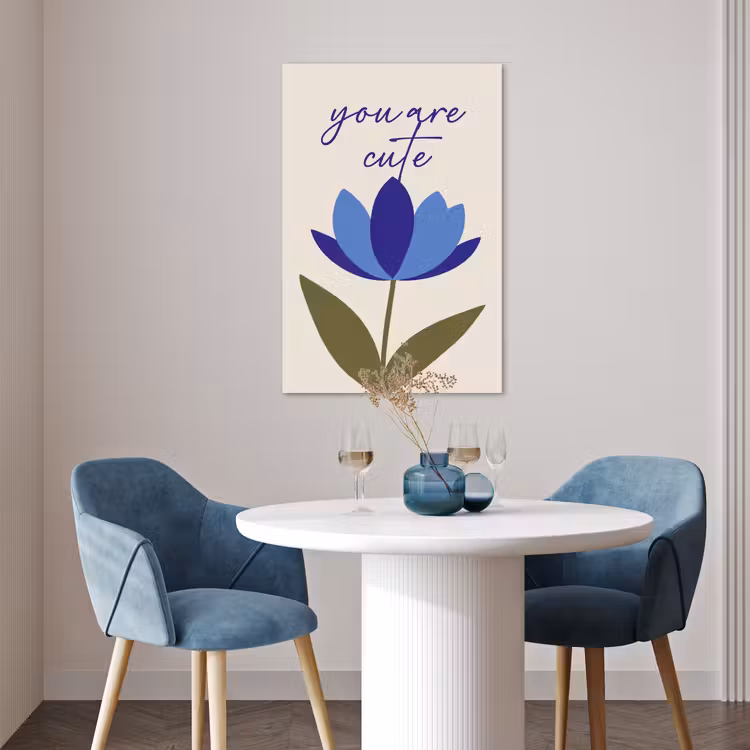 Poster - Korenbloem - Valentijn - Bloem - Blauw — 4
