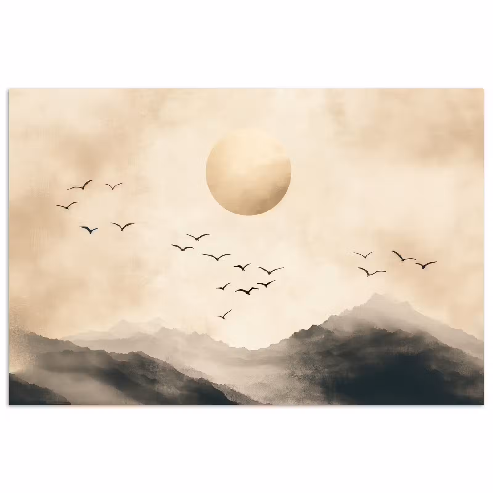 Poster - Landschap - Japandi - vogel — 1