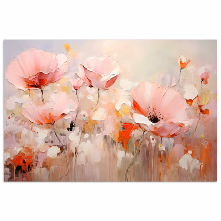 Poster - Bloemen - Watercolor - Roze - Abstract - Kunst — 1