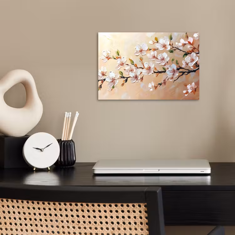 Poster - Bloesemtakken - Schilderachtig - Roze — 2