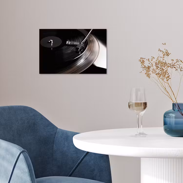 Poster - Close-up - Vinylplaat - Platenspeler - Zwart — 4