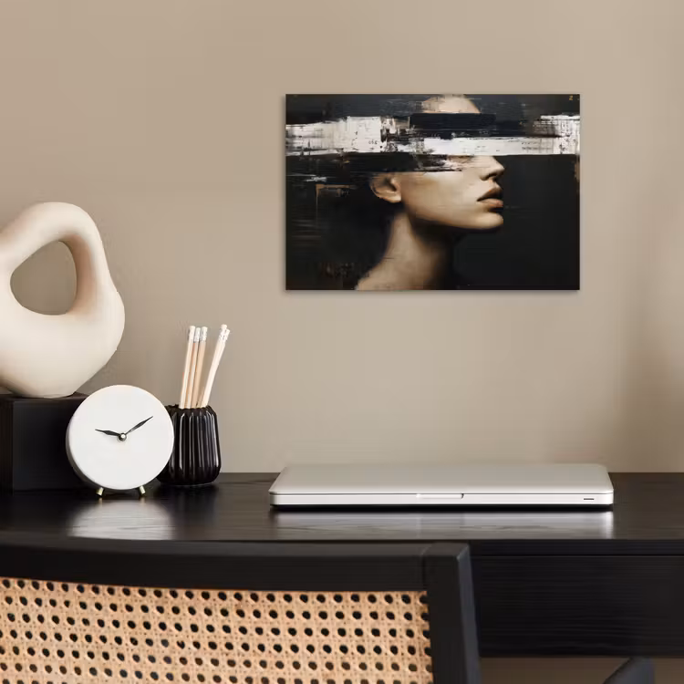 Poster - Gezicht - Vrouw - Zwart - Abstract — 2