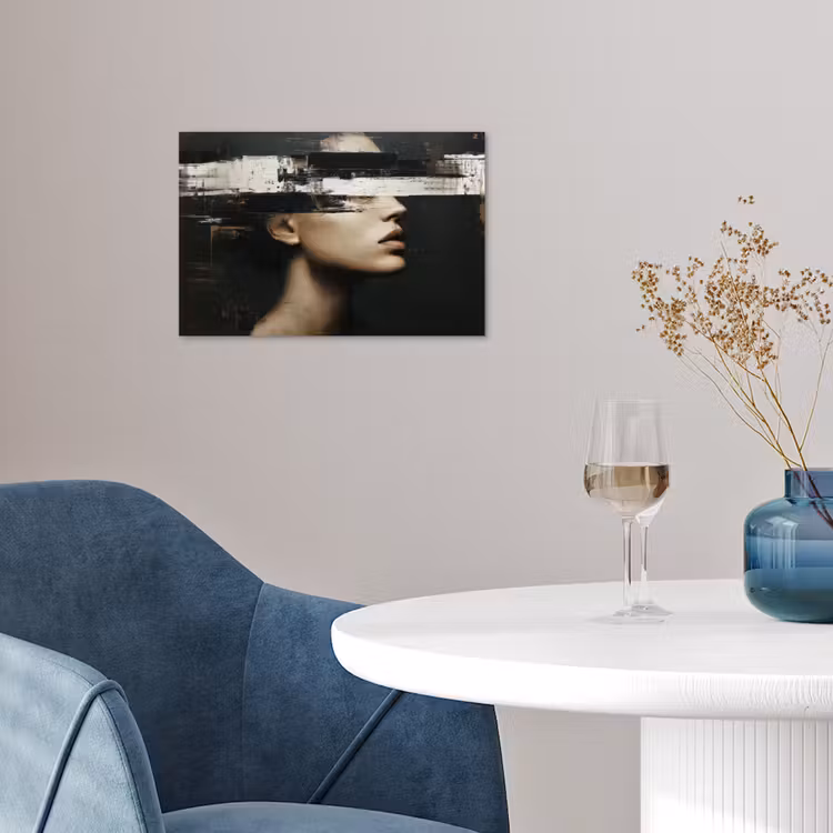 Poster - Gezicht - Vrouw - Zwart - Abstract — 4