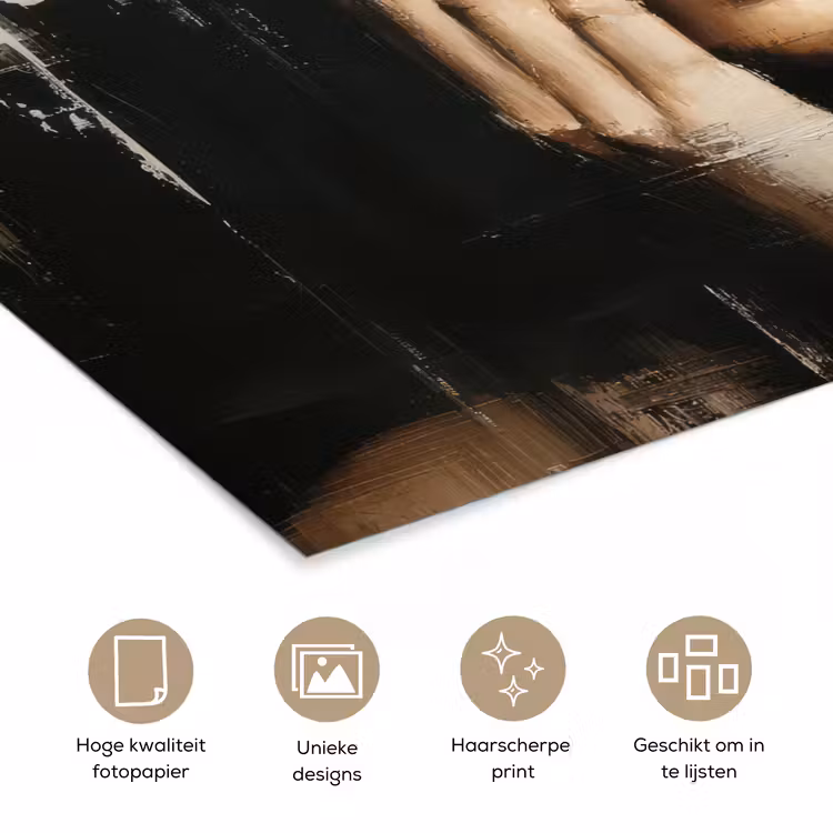 Poster - Hand - Gezicht - Strepen - Abstract — 5
