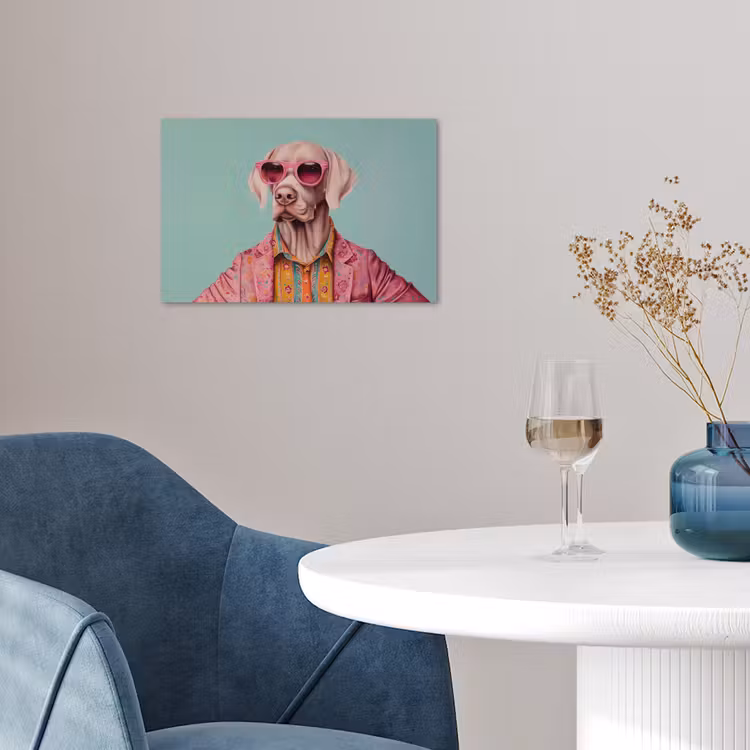 Poster - Hond - Overhemd - Bloemen - Bril — 4