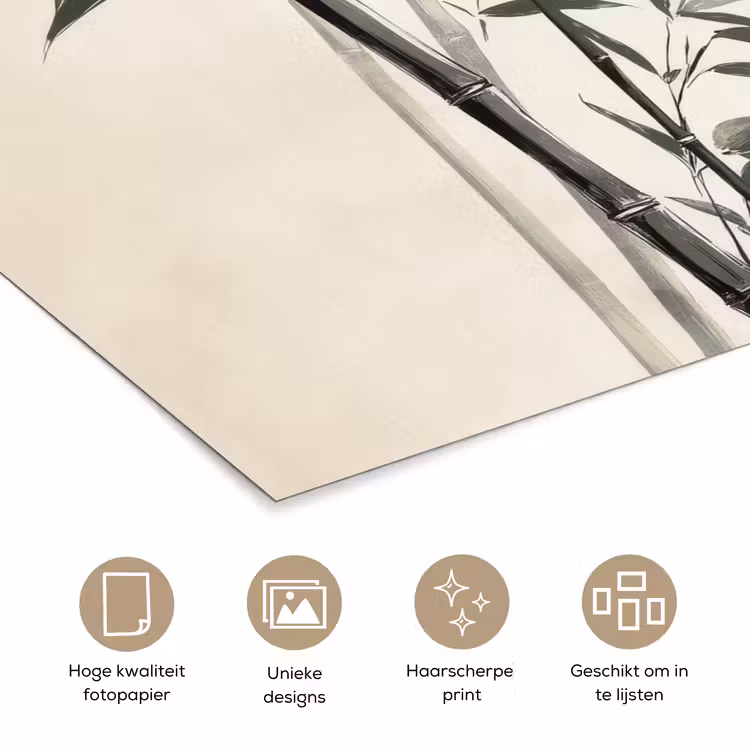 Poster - Japandi - Bamboe - Beige — 5