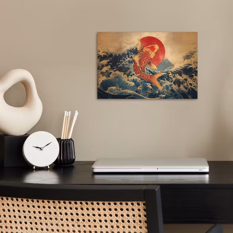 Poster - Koi - Zee - Golven - Zon — 2