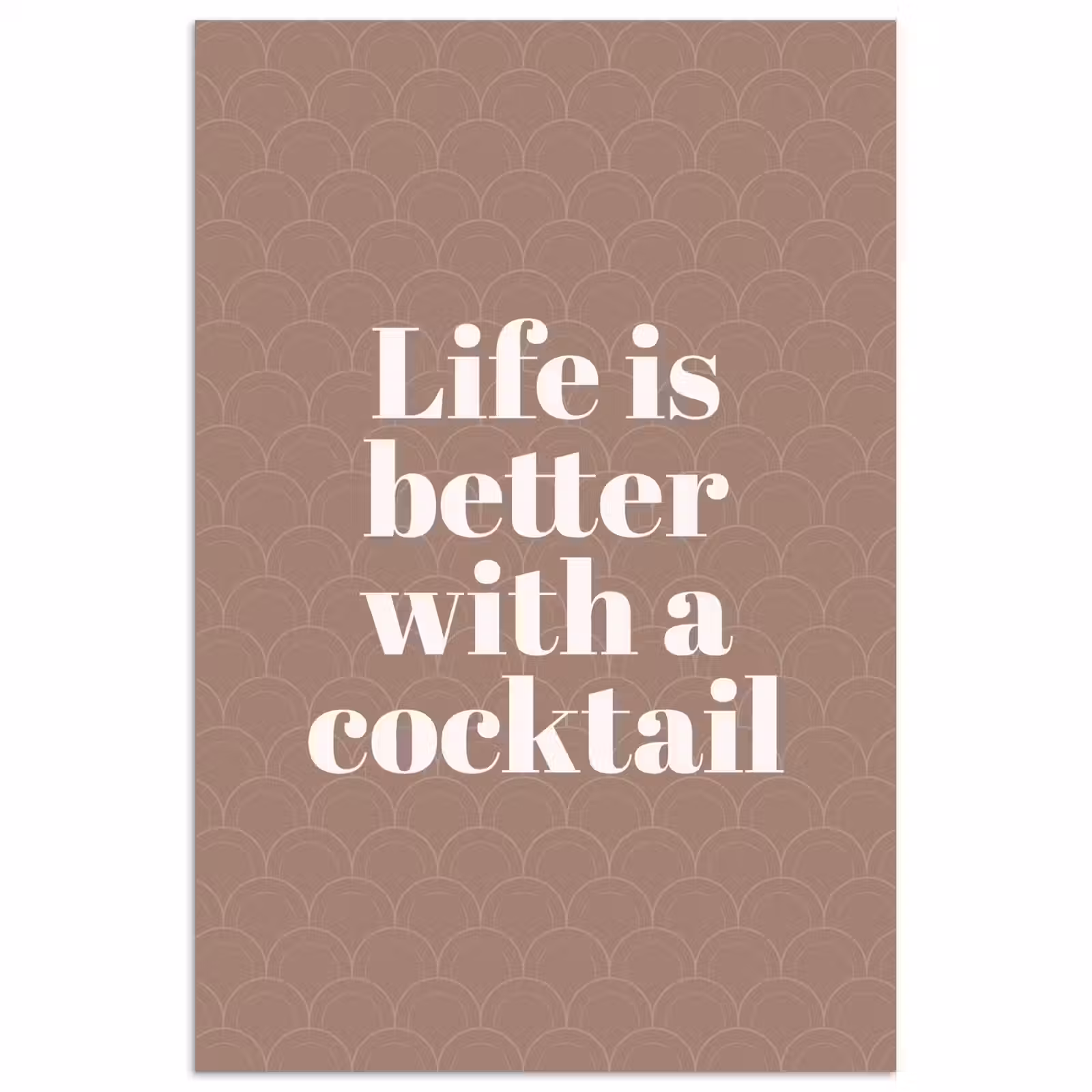 Poster - Cocktail - Tekst - Patroon - Wit — 1