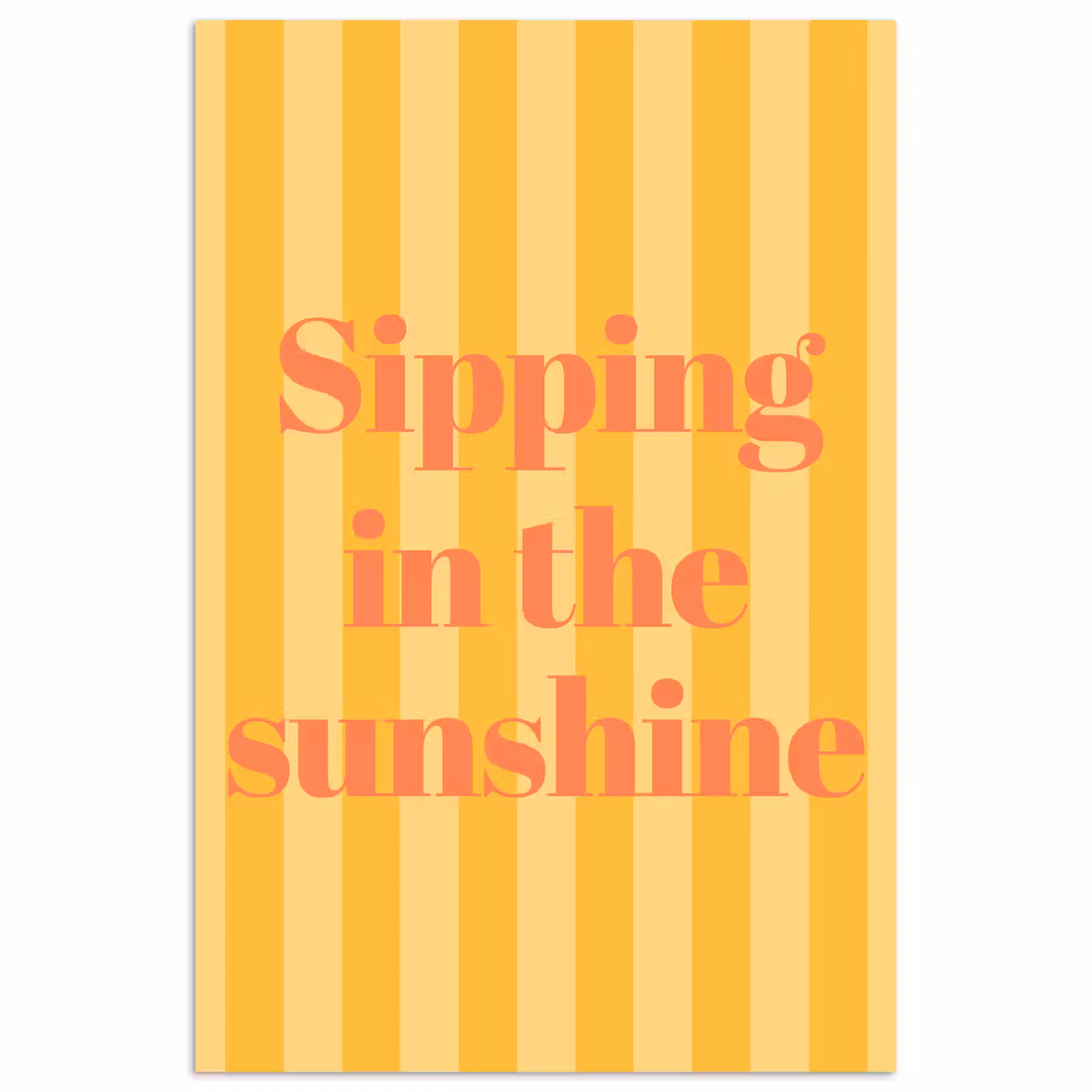 Poster - Gestreept - Geel - Sunshine - Letters — 1