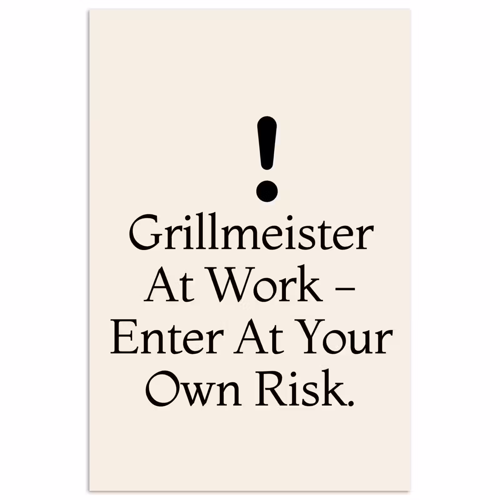 Poster - Grill - Uitroepteken - Zwart - Tekst — 1