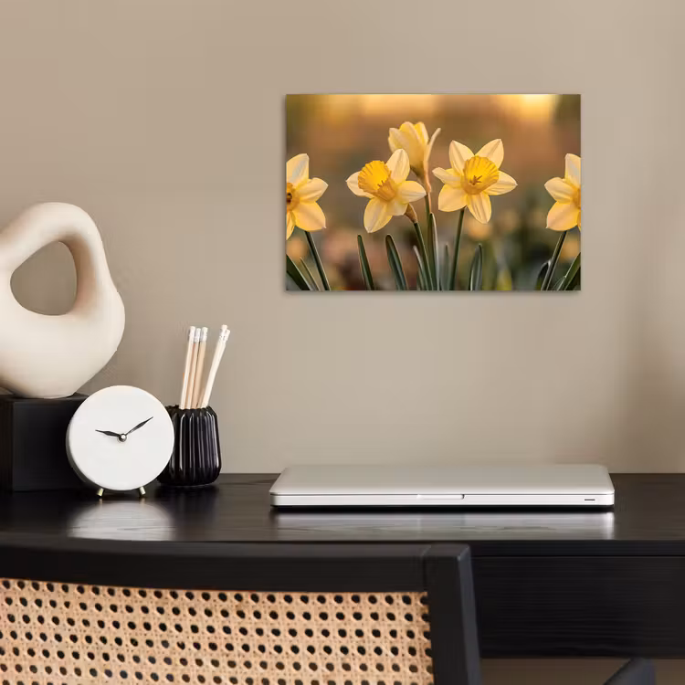 Poster - Bloemen - Geel - Wazig — 2