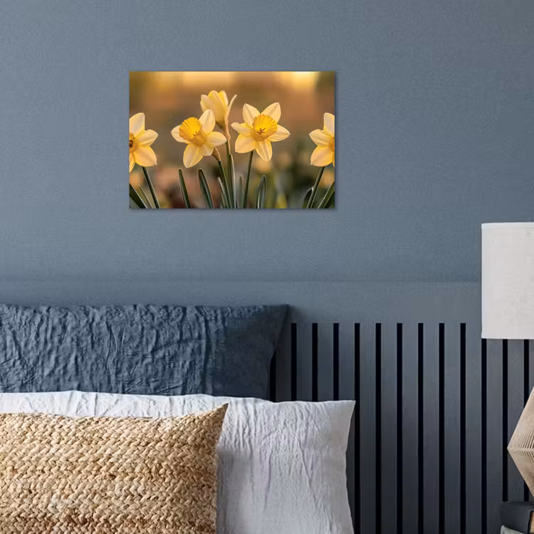Poster - Bloemen - Geel - Wazig — 3