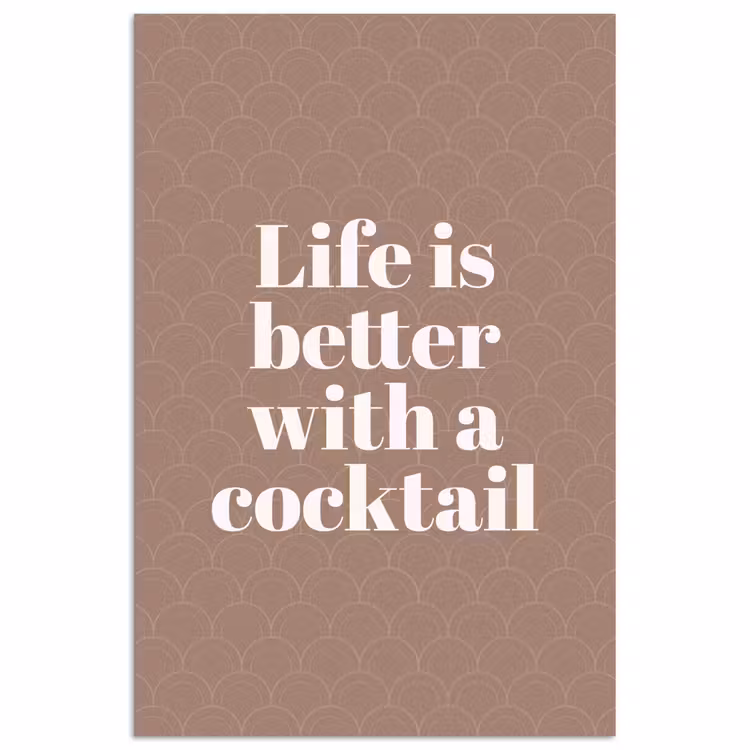 Poster - Cocktail - Tekst - Patroon - Wit — 1