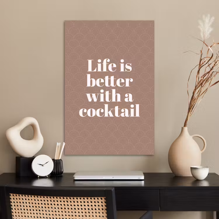 Poster - Cocktail - Tekst - Patroon - Wit — 2