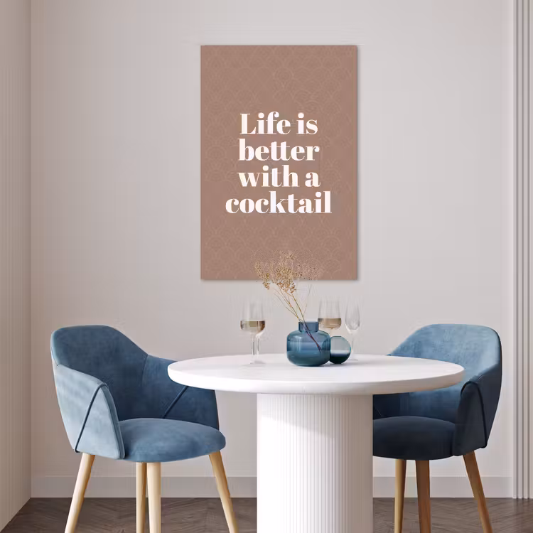 Poster - Cocktail - Tekst - Patroon - Wit — 4