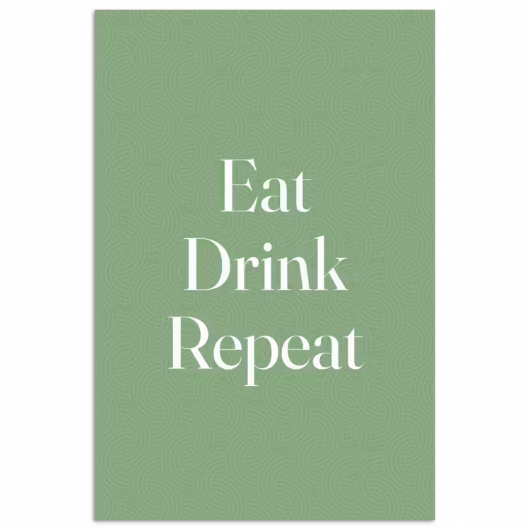 Poster - Eten - Drinken - Tekst - Mintgroen — 1