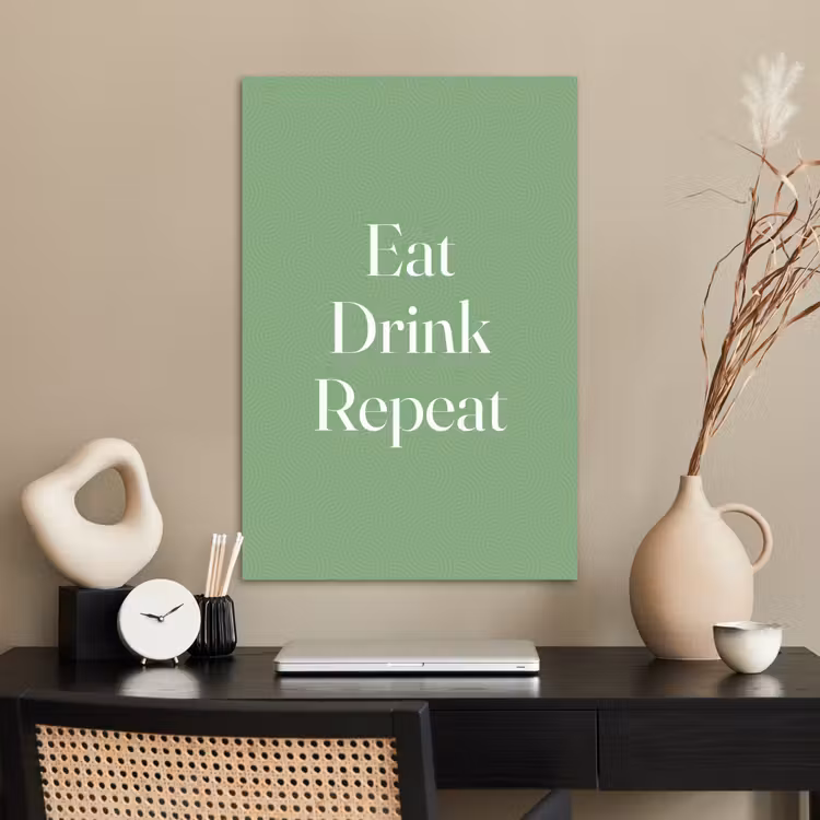 Poster - Eten - Drinken - Tekst - Mintgroen — 2