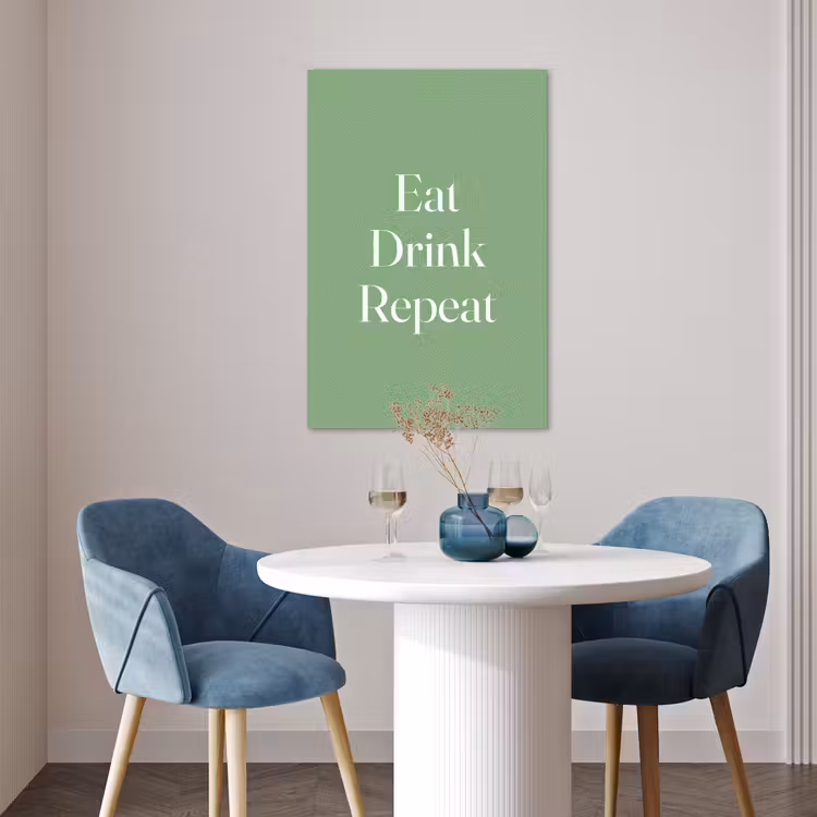 Poster - Eten - Drinken - Tekst - Mintgroen — 4