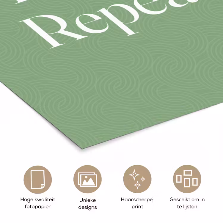 Poster - Eten - Drinken - Tekst - Mintgroen — 5