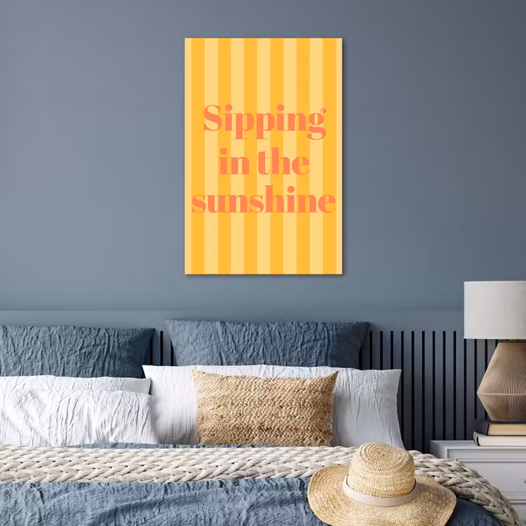 Poster - Gestreept - Geel - Sunshine - Letters — 3