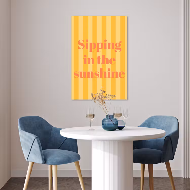 Poster - Gestreept - Geel - Sunshine - Letters — 4