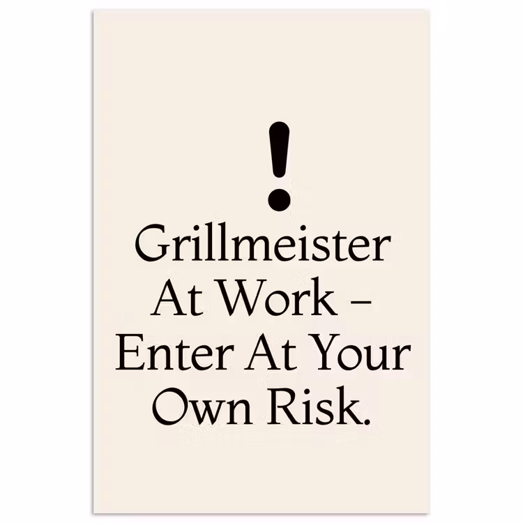 Poster - Grill - Uitroepteken - Zwart - Tekst — 1
