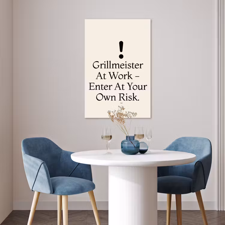 Poster - Grill - Uitroepteken - Zwart - Tekst — 4