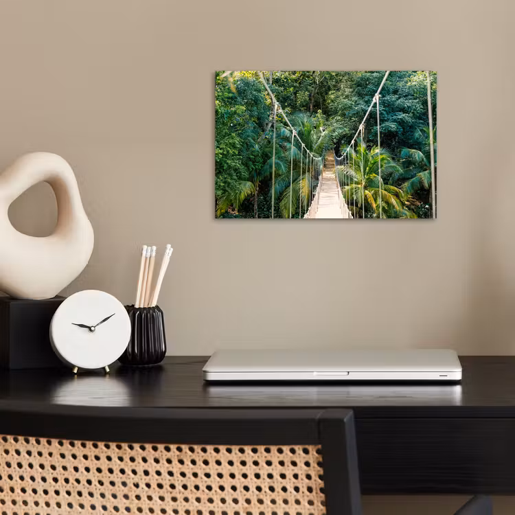 Poster - Jungle - Palmboom - Brug - Natuur - Planten — 2