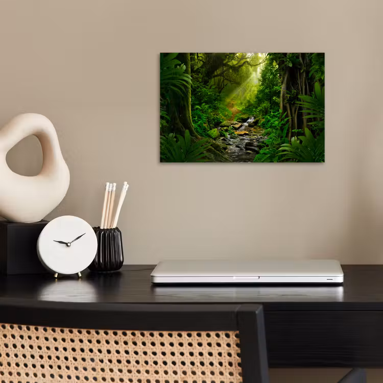 Poster - Jungle - Water - Bladeren - Zon - Natuur — 2