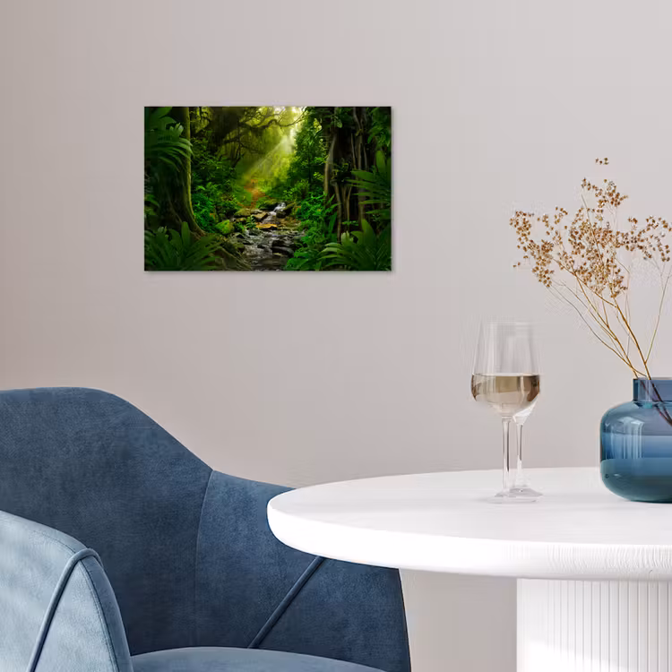 Poster - Jungle - Water - Bladeren - Zon - Natuur — 4