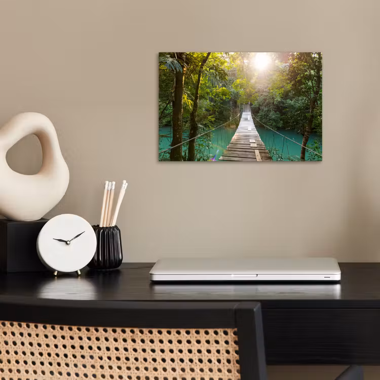 Poster - Jungle - Water - Brug - Natuur - Planten — 2