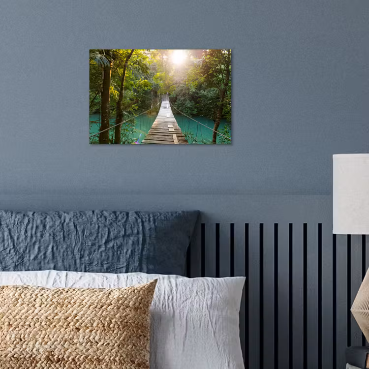 Poster - Jungle - Water - Brug - Natuur - Planten — 3