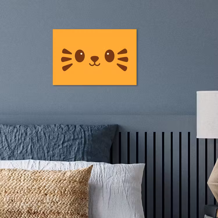 Poster - Kat - Simplistisch - Oranje - Vrolijk — 3