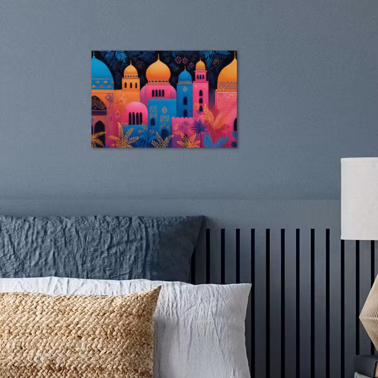 Poster - Kleurrijk - Stad - Nacht - Islamitisch — 3