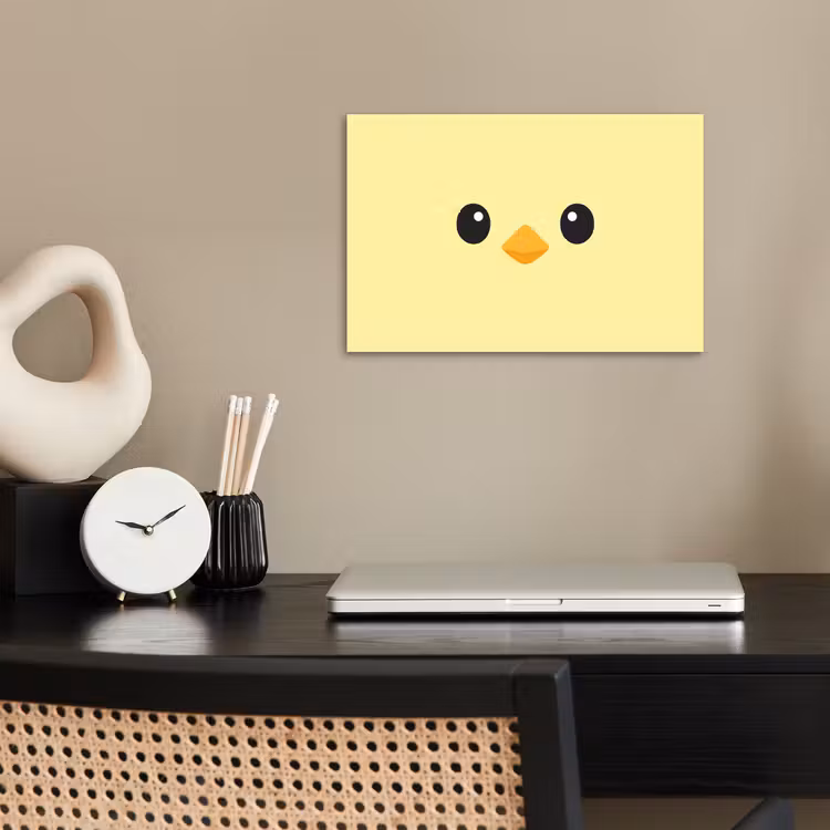 Poster - Kuiken - Vrolijk - Geel - Minimalistisch — 2