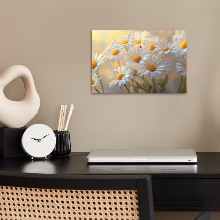 Poster - Madeliefjes - Wit - Zonlicht — 2