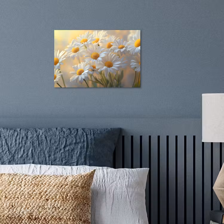 Poster - Madeliefjes - Wit - Zonlicht — 3