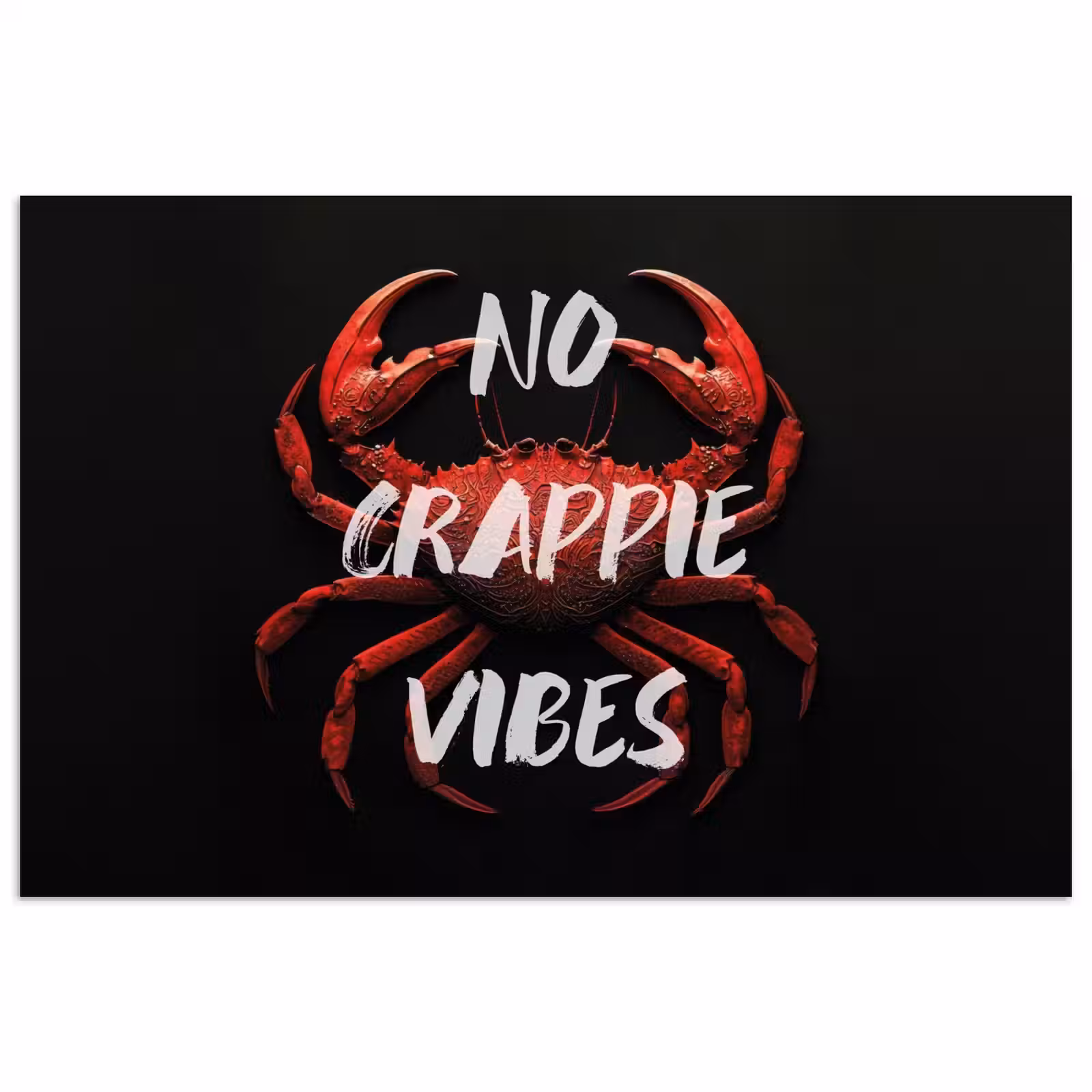 Poster - Krab - Rood - Tekst - Zwart — 1