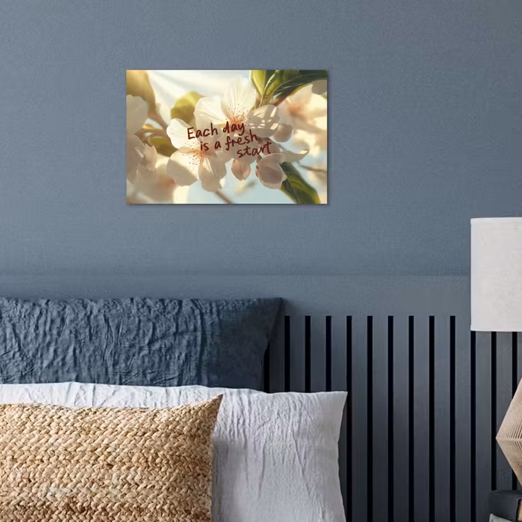 Poster - Bloesems - Zonlicht - Quote - Wit — 3