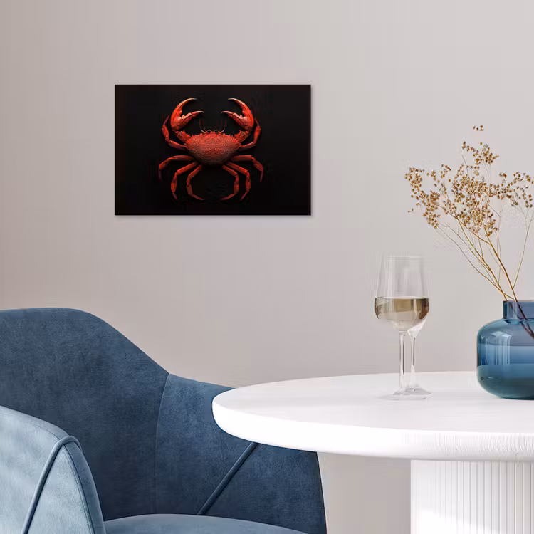 Poster - Krab - Rood - Vissen - Schaaldieren — 4