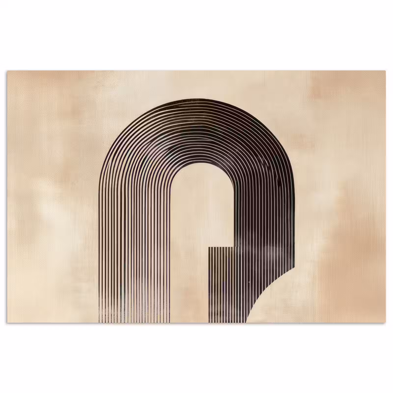 Poster - Boog - Strepen - Minimalistisch - Zwart — 1