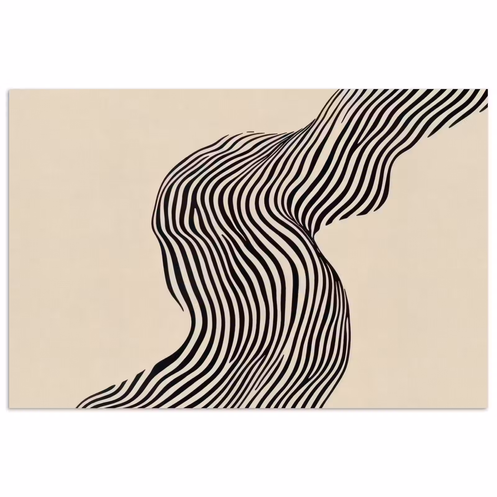 Poster - Golvend - Lijnen - Abstract - Silhouet — 1