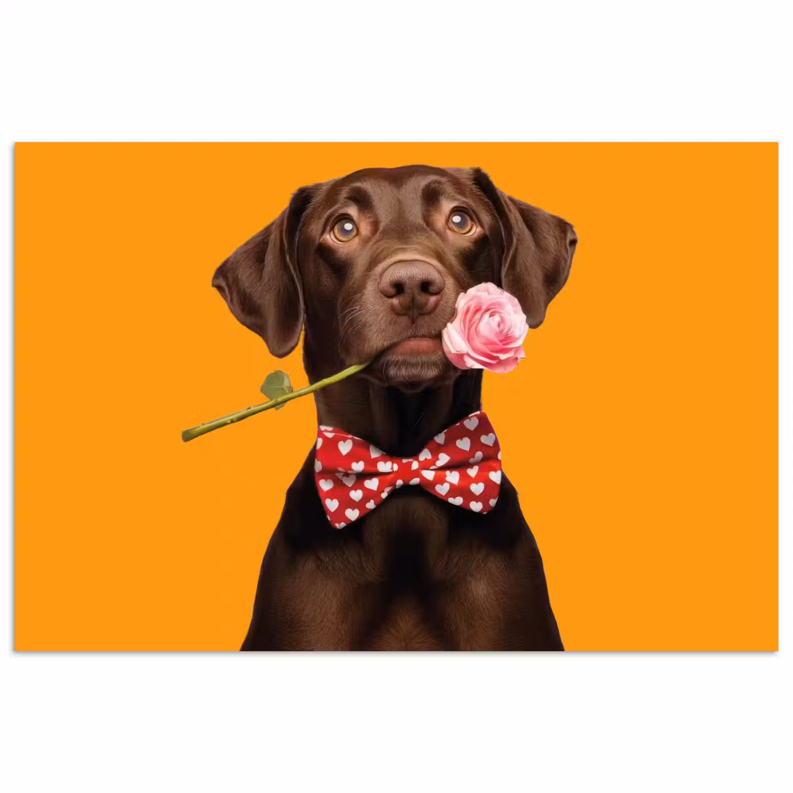 Poster - Hond - Oranje - Roos - Valentijn — 1