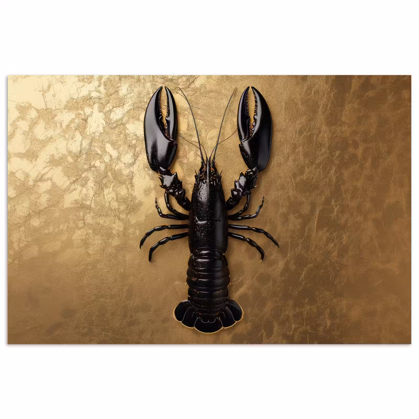 Poster - Kreeft - Zwart - Goud - Luxe — 1