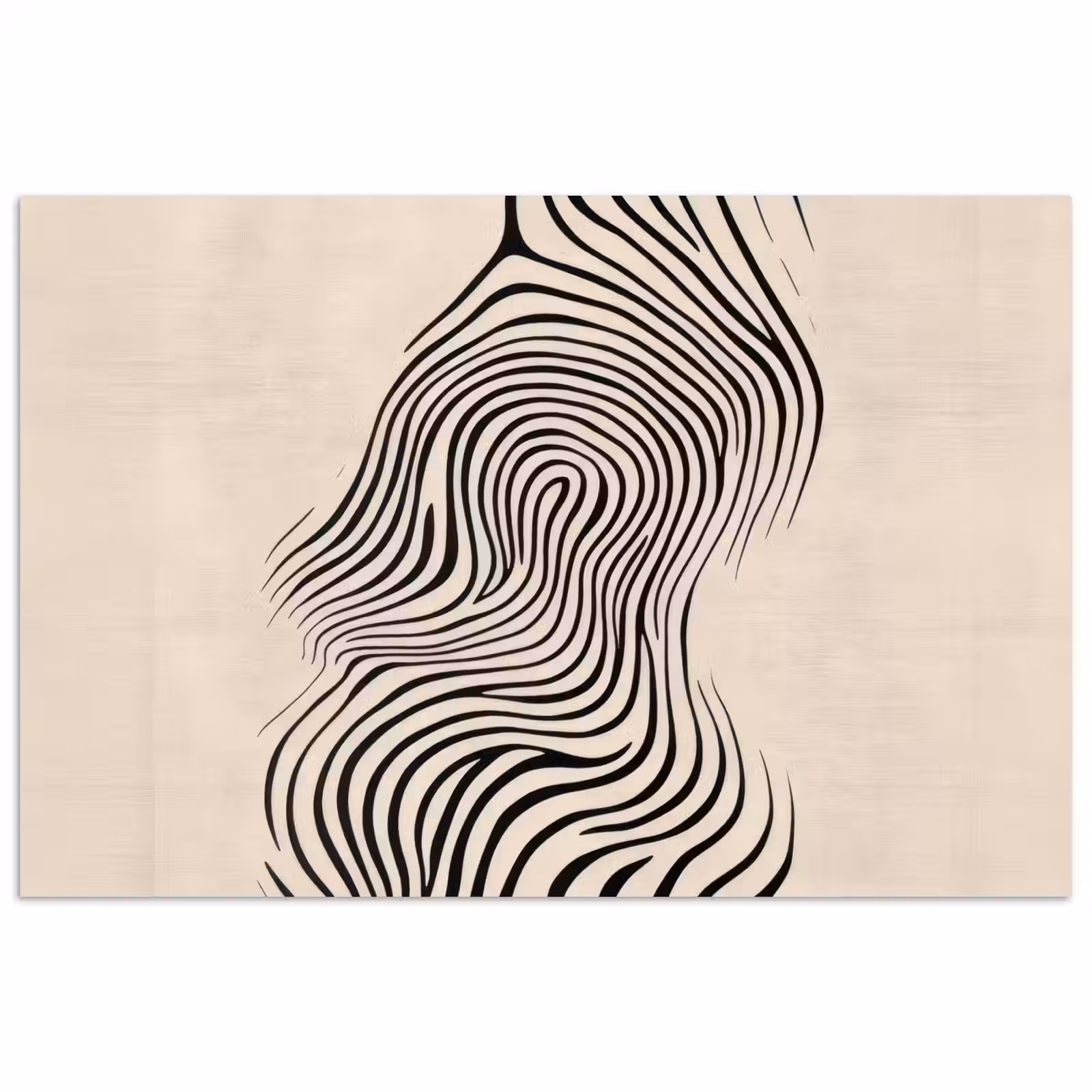 Poster - Lijnen - Abstract - Golvend - Zwart — 1