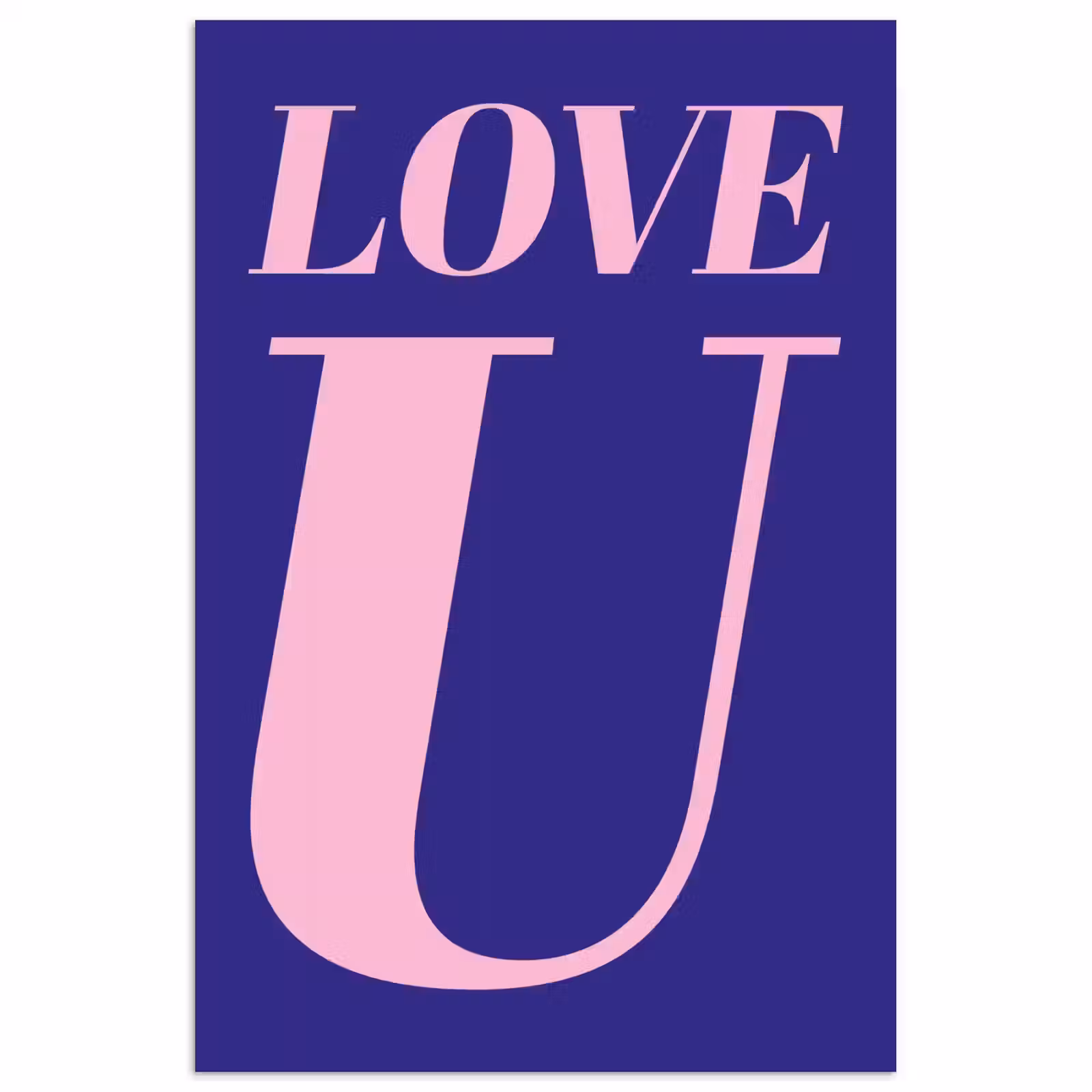 Poster - Love - Blauw - Valentijn — 1